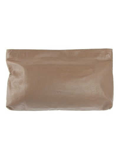 Brown Leather Clutch