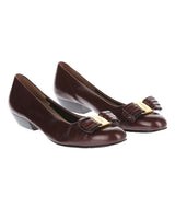 Salvatore Ferragamo Purple Leather Low Heels - UK 3