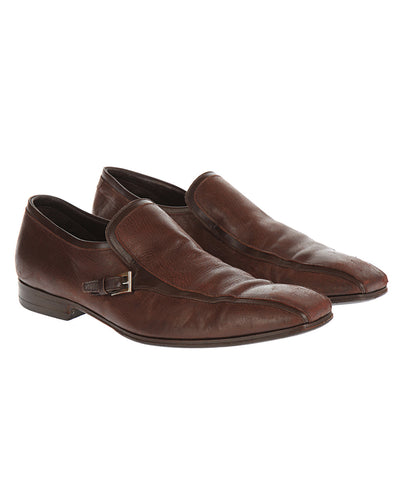 Prada Brown Leather Loafers - UK 6.5