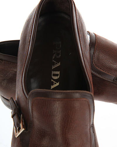 Prada Brown Leather Loafers - UK 6.5