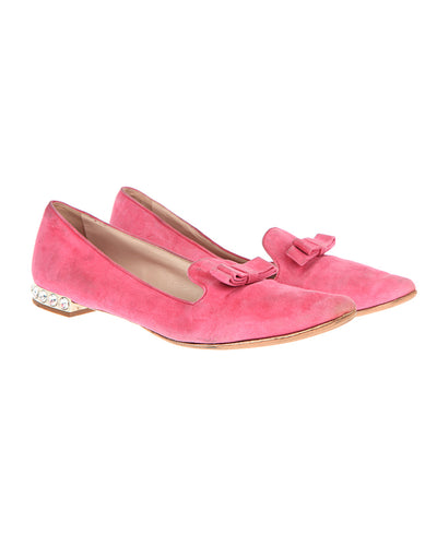 Miu Miu Pink Suede Loafers -  UK 5