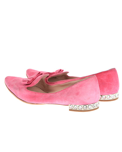 Miu Miu Pink Suede Loafers -  UK 5