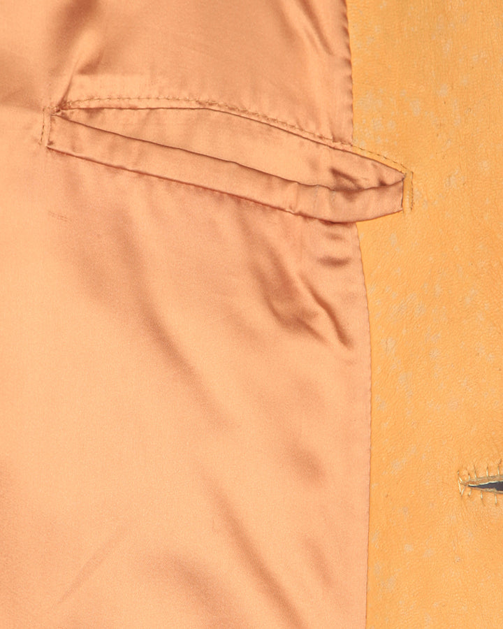 60s Tan Deer Skin Leather Jacket - L