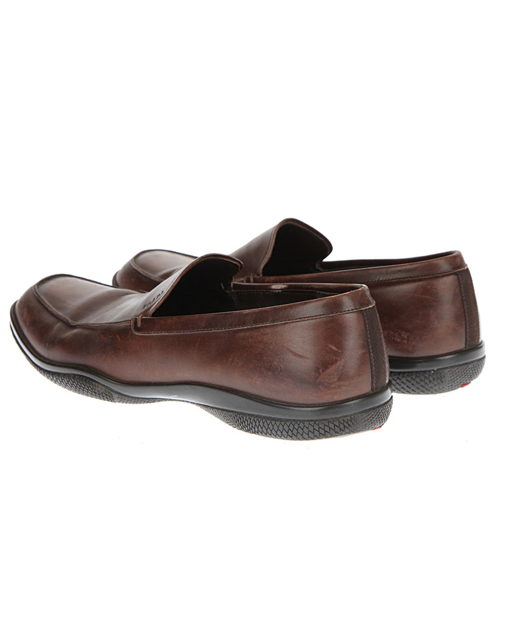Prada Brown Leather Loafers - UK 5