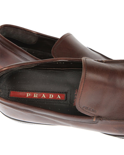 Prada Brown Leather Loafers - UK 5