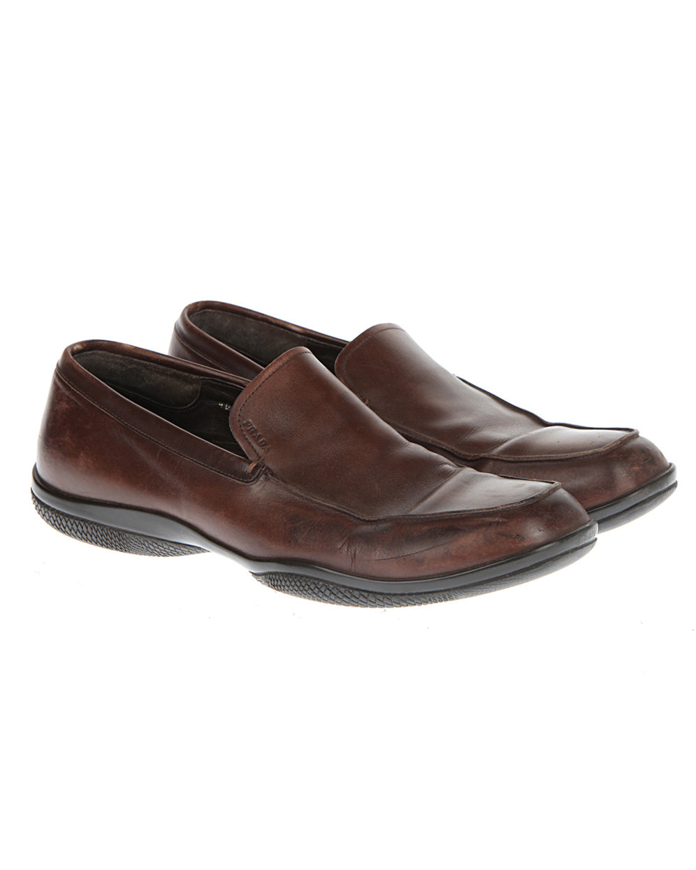 Prada Brown Leather Loafers - UK 5