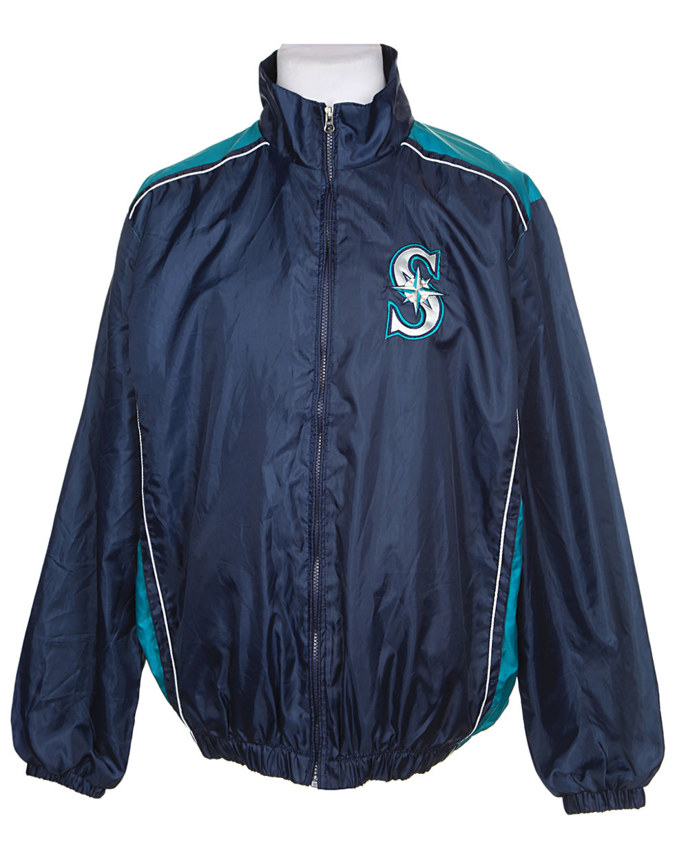 90s Seattle Mariners Navy & Blue Sports Jacket - L