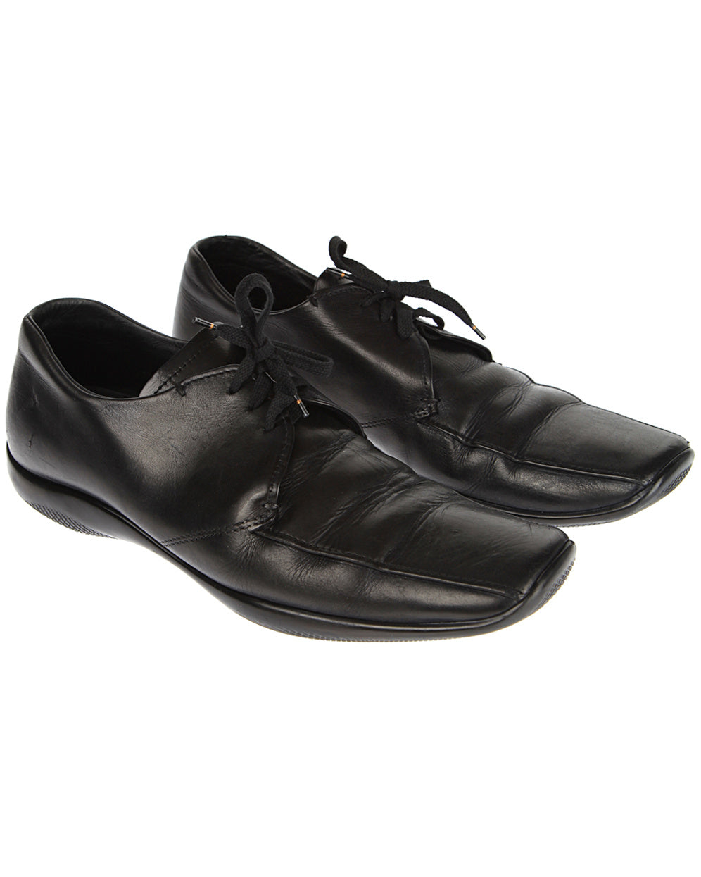 Prada Black Flat Loafers - UK 9