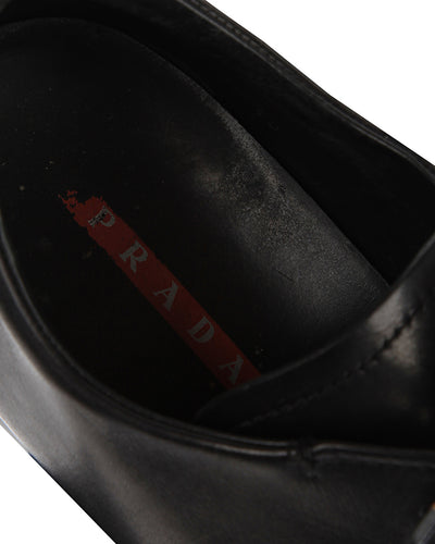 Prada Black Flat Loafers - UK 9