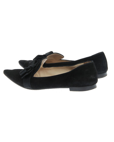 Prada Black Suede Flat Shoes - UK 4