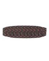80s Black Paisley Cummerbund - One Size