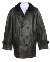 Armani Black Sheepskin Leather &amp; Furlined Jacket - L