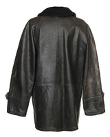 Armani Black Sheepskin Leather &amp; Furlined Jacket - L