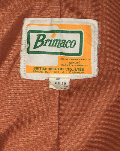 70's Brown Leather Biker Jacket - M