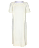70s Cream Shift Dress - S