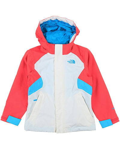 Childrens North Face White Waterproof Coat - C32