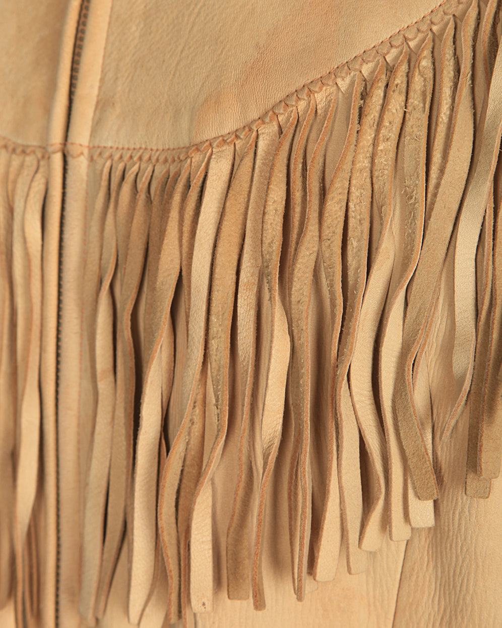 50's Boutique Cream Leather Jacket - M
