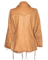 Vintage 70's Tan Western Leather Jacket - S