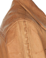 Vintage 70's Tan Western Leather Jacket - S