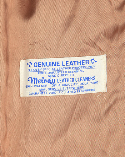Vintage 70's Tan Western Leather Jacket - S