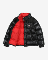 Moncler black chest logo puffa jacket children - 8 Years