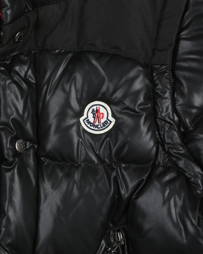 Moncler black chest logo puffa jacket children - 8 Years
