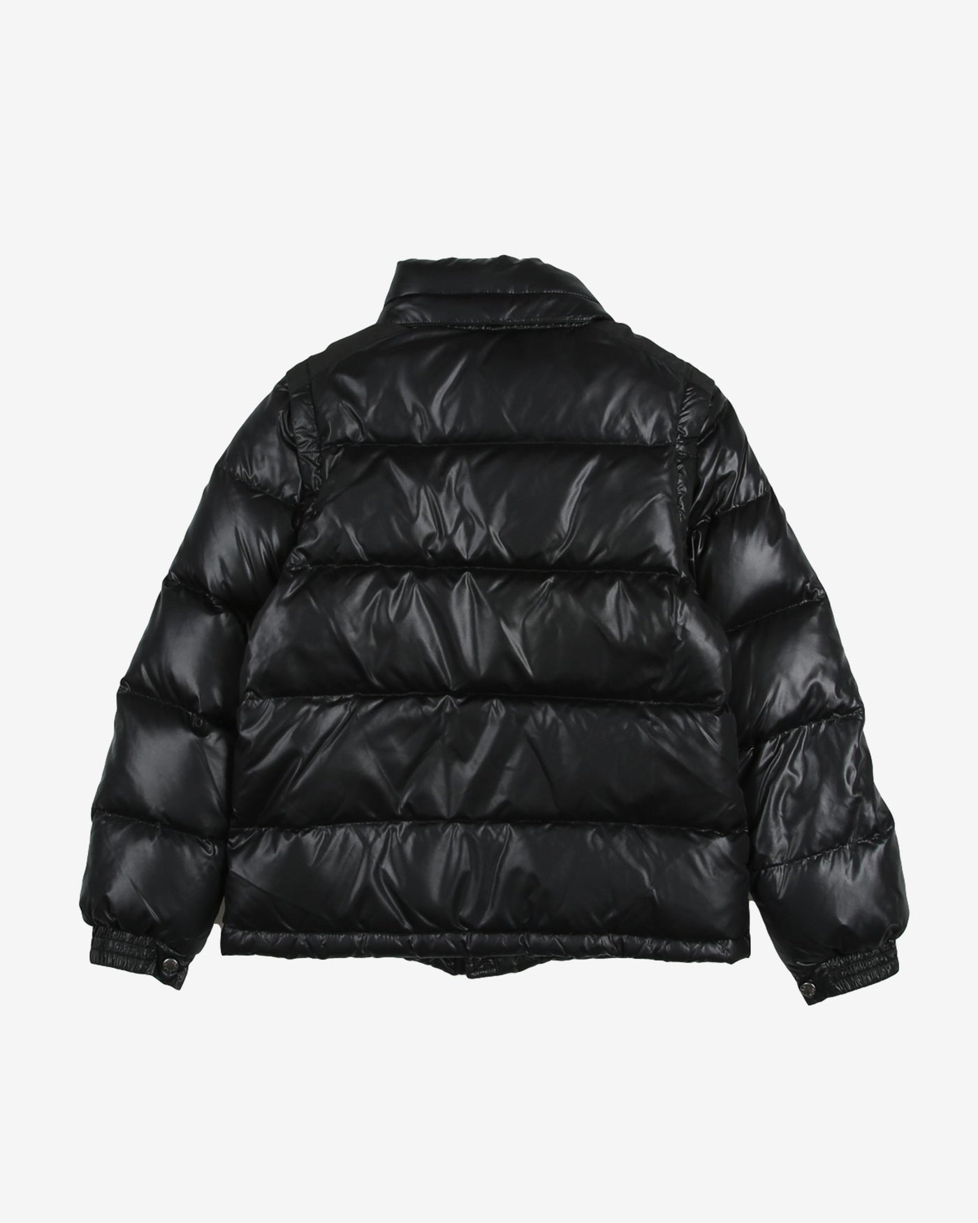 Moncler black chest logo puffa jacket children - 8 Years