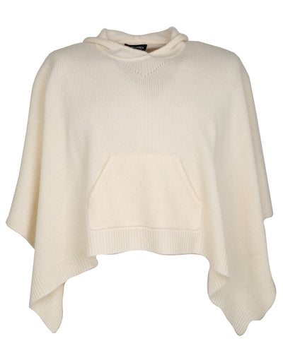 Ralph Lauren Cream Cashmere Knit Hooded Poncho - Age 4