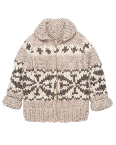 Children's Vintage 70s Chunky Hand knit Cardigan
