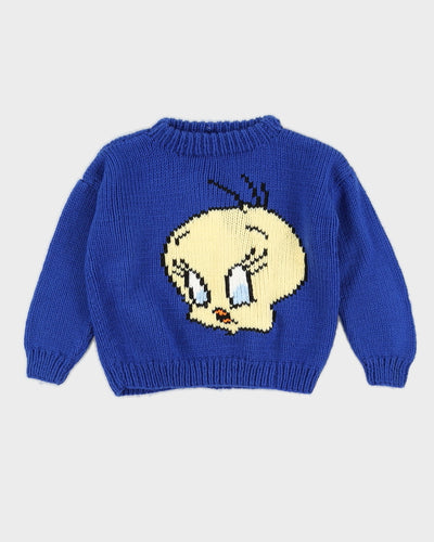 Blue Tweety Hand Knitted Jumper