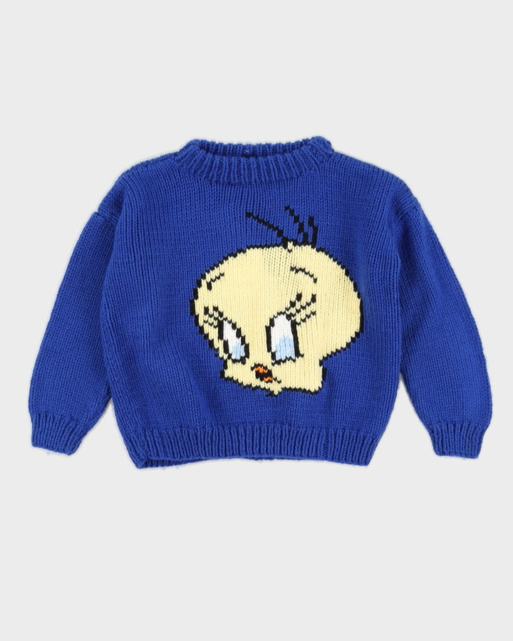 Blue Tweety Hand Knitted Jumper