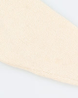 Cream Knitted College Style Cardigan