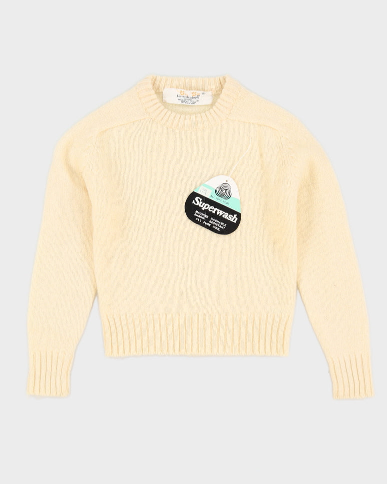 Deadstock 1980s The Bay Cream Wool Knitted Jumper