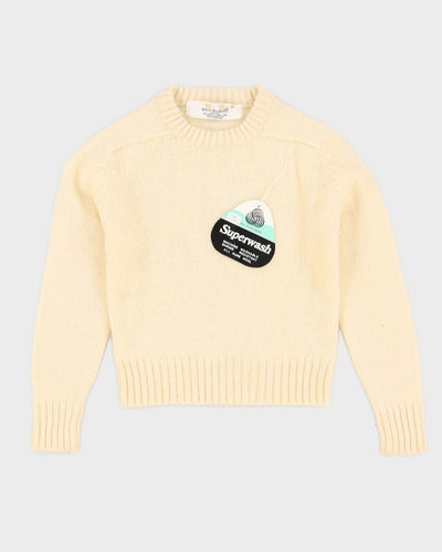 Deadstock 1980s The Bay Cream Wool Knitted Jumper