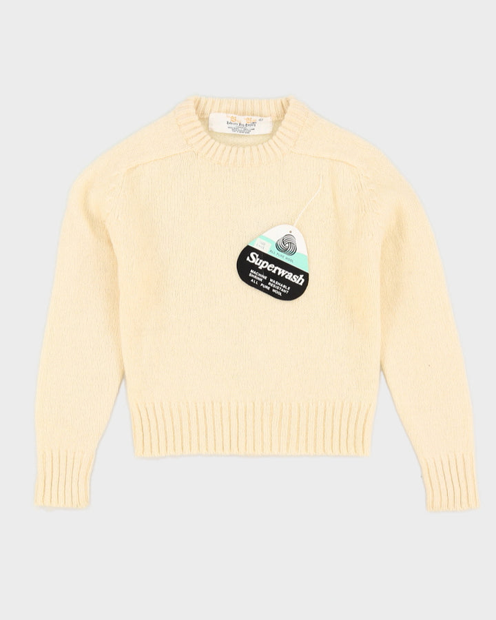 Deadstock 1980s The Bay Cream Wool Knitted Jumper