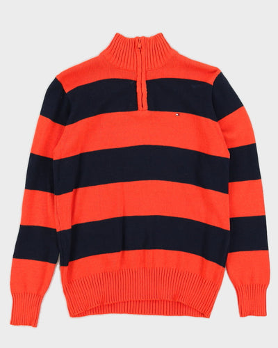 Tommy Hilfiger Orange Striped Knitted Jumper