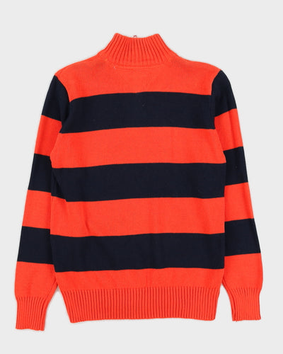 Tommy Hilfiger Orange Striped Knitted Jumper