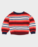 Tommy Hilfiger Red And Blue Knitted Jumper