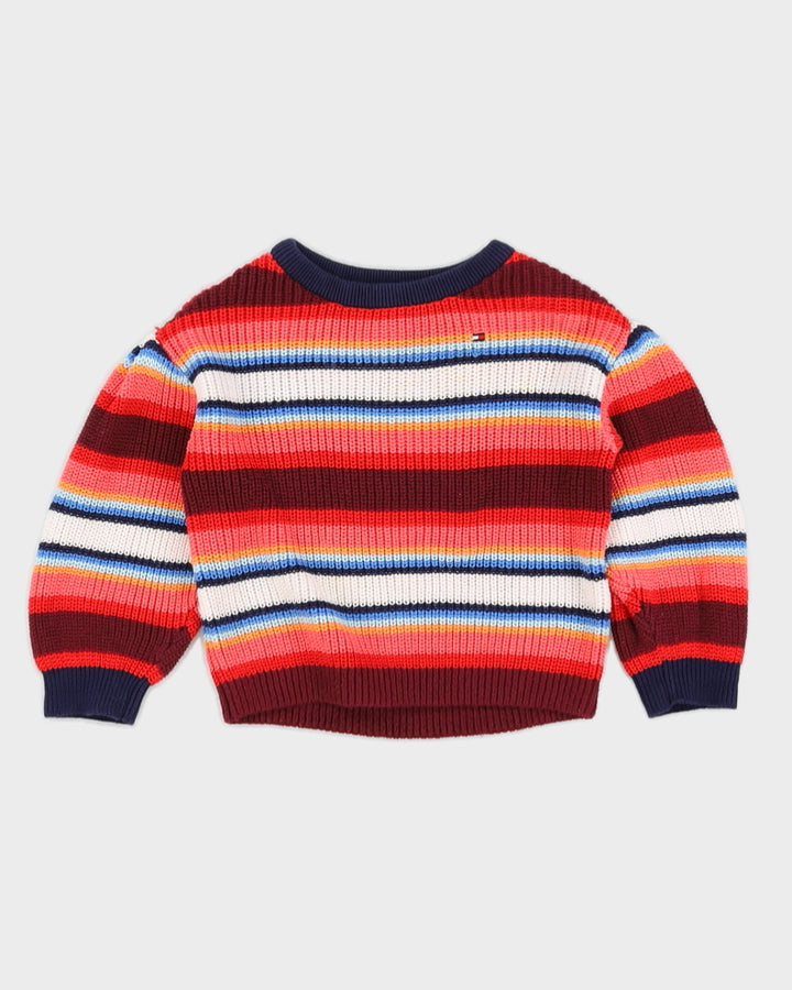 Tommy Hilfiger Red And Blue Knitted Jumper