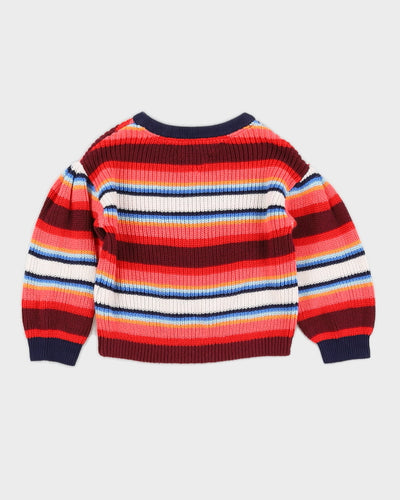 Tommy Hilfiger Red And Blue Knitted Jumper