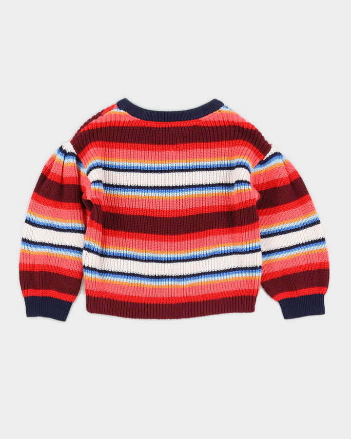 Tommy Hilfiger Red And Blue Knitted Jumper