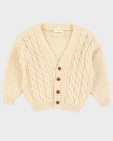 Vintage 1980s Cream Knitted Wool Cardigan