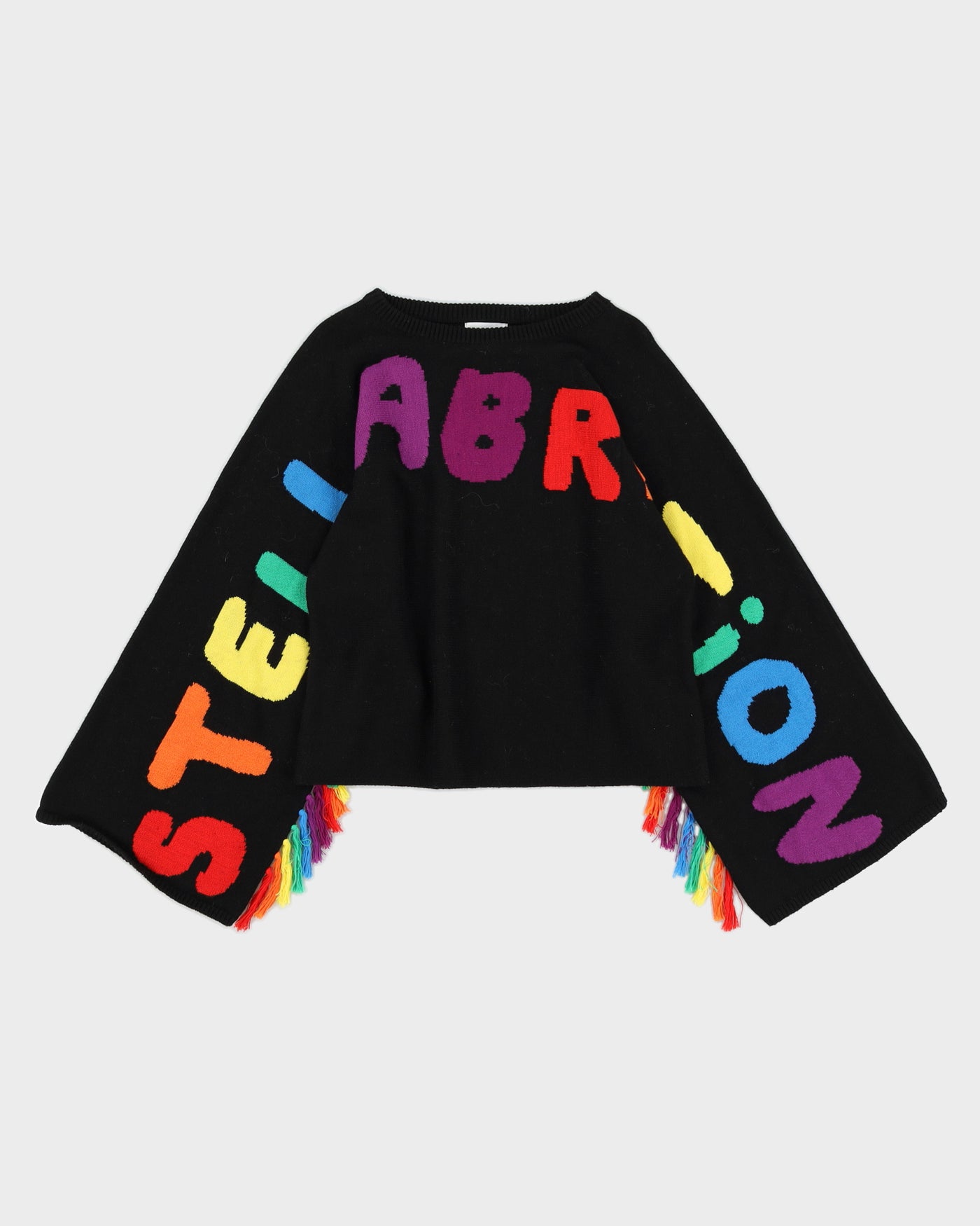 Stella McCartney Black Fringed Knitted Jumper