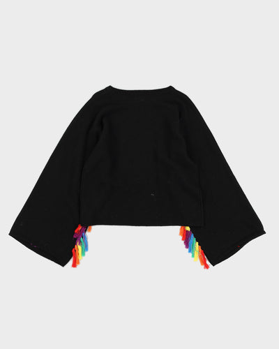 Stella McCartney Black Fringed Knitted Jumper