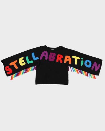 Stella McCartney Black Fringed Knitted Jumper