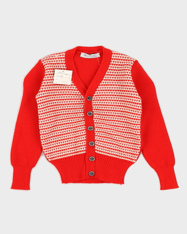 Deadstock Benetton Red Knitted Cardigan