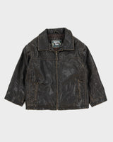 Brown Faux Leather Jacket