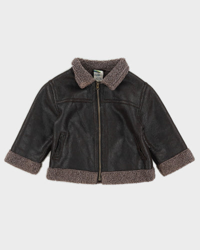 Brown Faux Leather Jacket