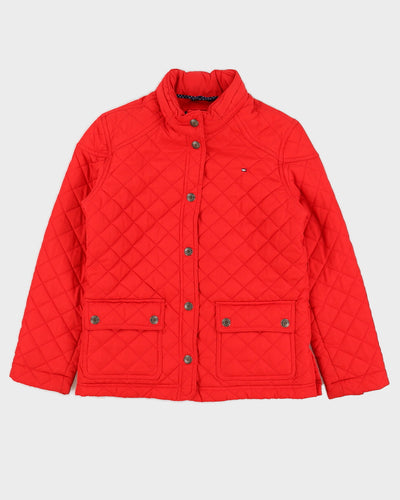 Tommy Hilfiger Red Quilted Fleece Lined Jacket