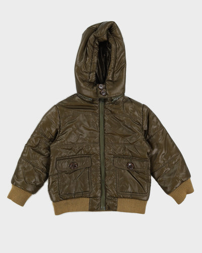 Burberry Green Hooded Puffer Jacket